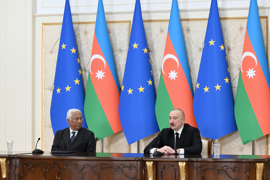 President Ilham Aliyev and President of European Council make press statements (PHOTO/VIDEO)