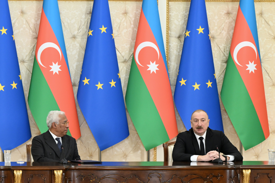 President Ilham Aliyev and President of European Council make press statements (PHOTO/VIDEO)