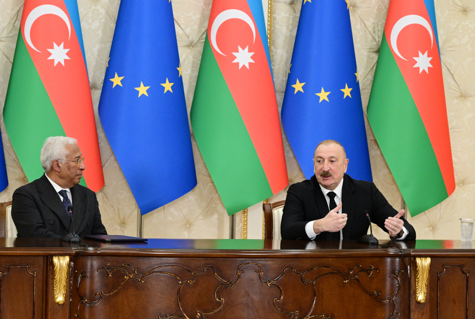 President Ilham Aliyev and President of European Council make press statements (PHOTO/VIDEO)