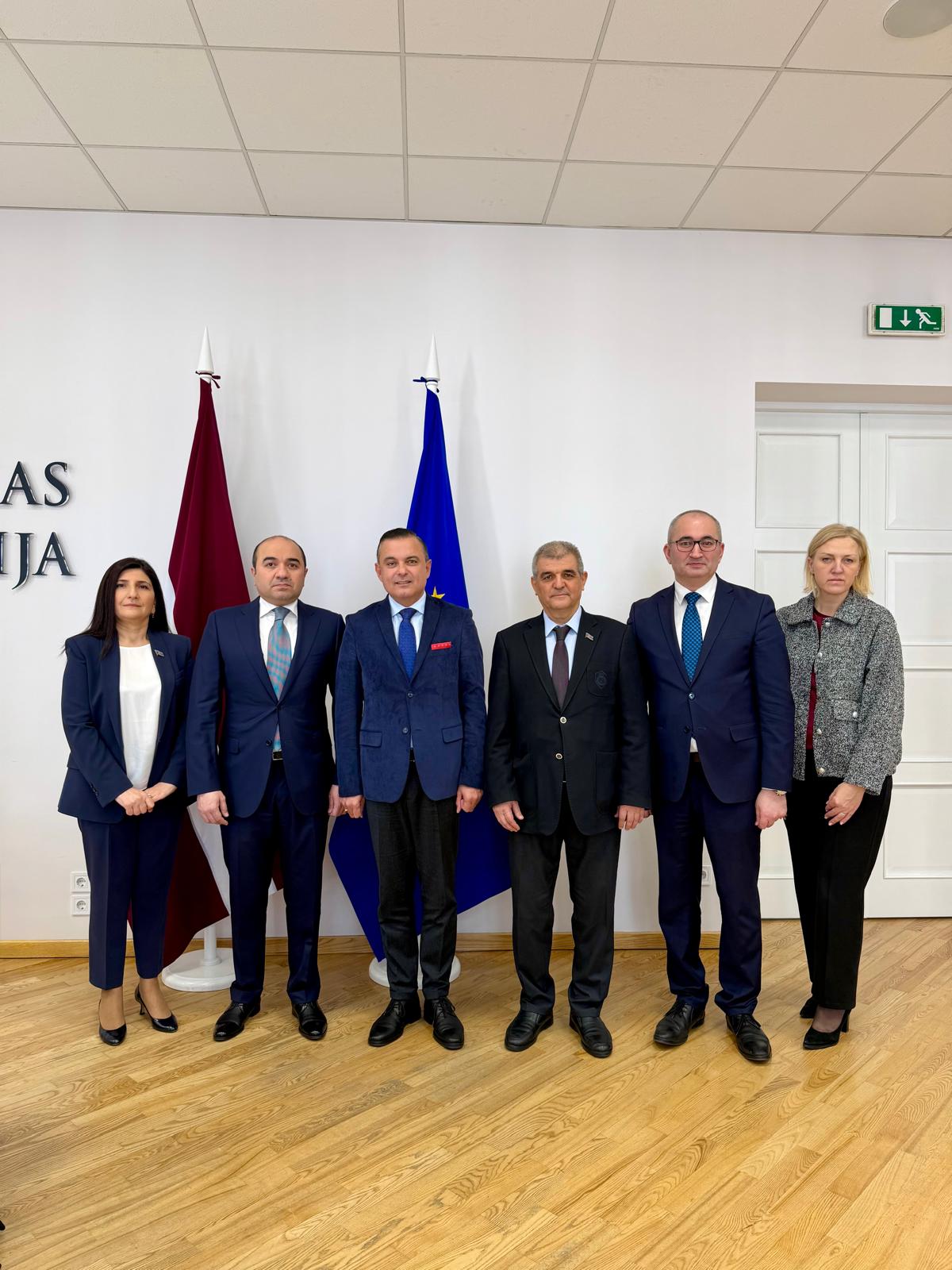 Azerbaijani Parliamentary delegation visits Latvia (PHOTO)