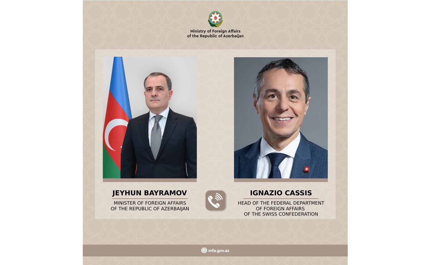 Azerbaijani, Swiss FM’s discuss situation in Middle East (PHOTO)