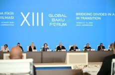 President Ilham Aliyev attends opening ceremony of 13th Global Baku Forum (PHOTO)