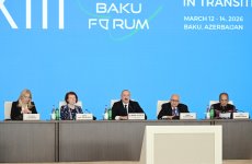 President Ilham Aliyev attends opening ceremony of 13th Global Baku Forum (PHOTO)