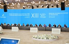 President Ilham Aliyev attends opening ceremony of 13th Global Baku Forum (PHOTO)