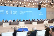 President Ilham Aliyev attends opening ceremony of 13th Global Baku Forum (PHOTO)