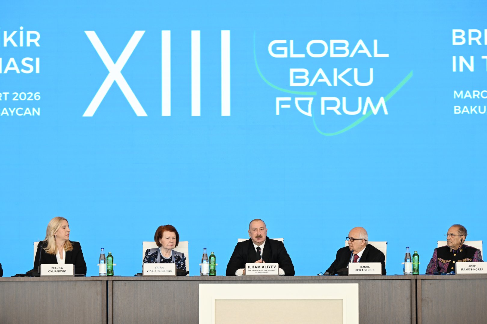 President Ilham Aliyev attends opening ceremony of 13th Global Baku Forum (PHOTO)