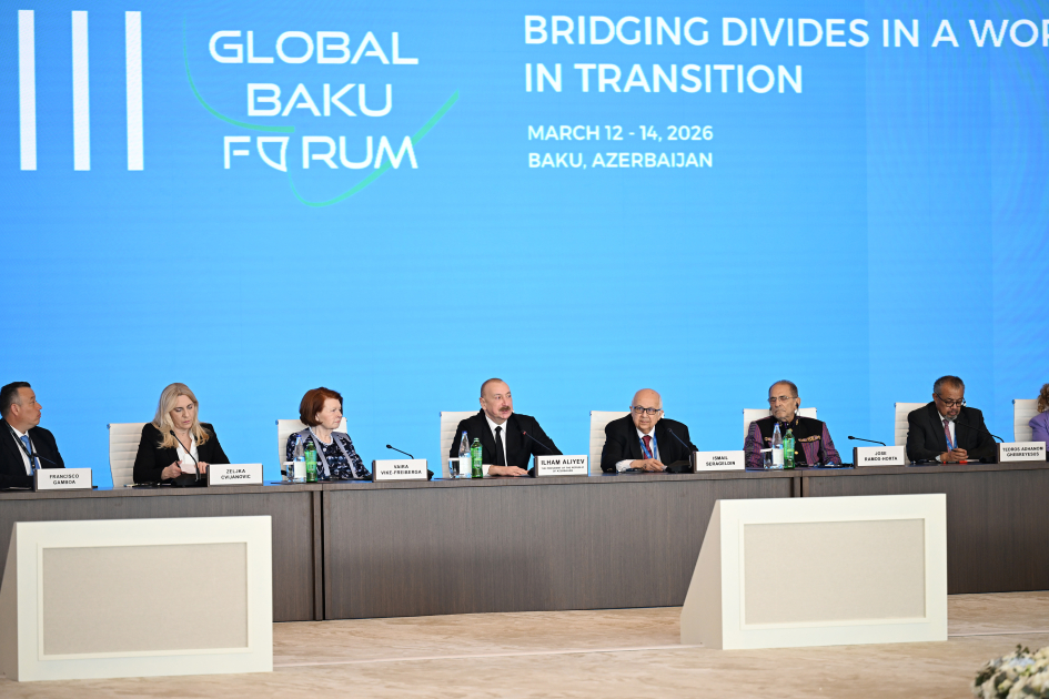President Ilham Aliyev attends opening ceremony of 13th Global Baku Forum (PHOTO/VIDEO)