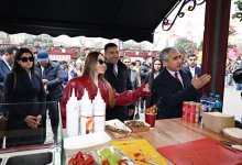 Alena Aliyeva visits Novruz fair (PHOTO)