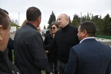 President Ilham Aliyev, First Lady Mehriban Aliyeva inspect restoration of individual houses and infrastructure in Khanoba village of Khojavend (PHOTO/VIDEO)
