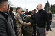 President Ilham Aliyev, First Lady Mehriban Aliyeva inspect restoration of individual houses and infrastructure in Khanoba village of Khojavend (PHOTO/VIDEO)