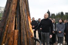 President Ilham Aliyev, First Lady Mehriban Aliyeva inspect restoration of individual houses and infrastructure in Khanoba village of Khojavend (PHOTO/VIDEO)