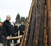 President Ilham Aliyev, First Lady Mehriban Aliyeva inspect restoration of individual houses and infrastructure in Khanoba village of Khojavend (PHOTO/VIDEO)