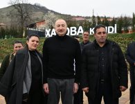 President Ilham Aliyev, First Lady Mehriban Aliyeva inspect restoration of individual houses and infrastructure in Khanoba village of Khojavend (PHOTO/VIDEO)