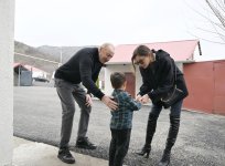 President Ilham Aliyev, First Lady Mehriban Aliyeva inspect restoration of individual houses and infrastructure in Khanoba village of Khojavend (PHOTO/VIDEO)