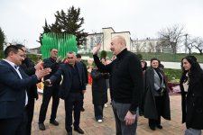 President Ilham Aliyev, First Lady Mehriban Aliyeva inspect restoration of individual houses and infrastructure in Khanoba village of Khojavend (PHOTO/VIDEO)