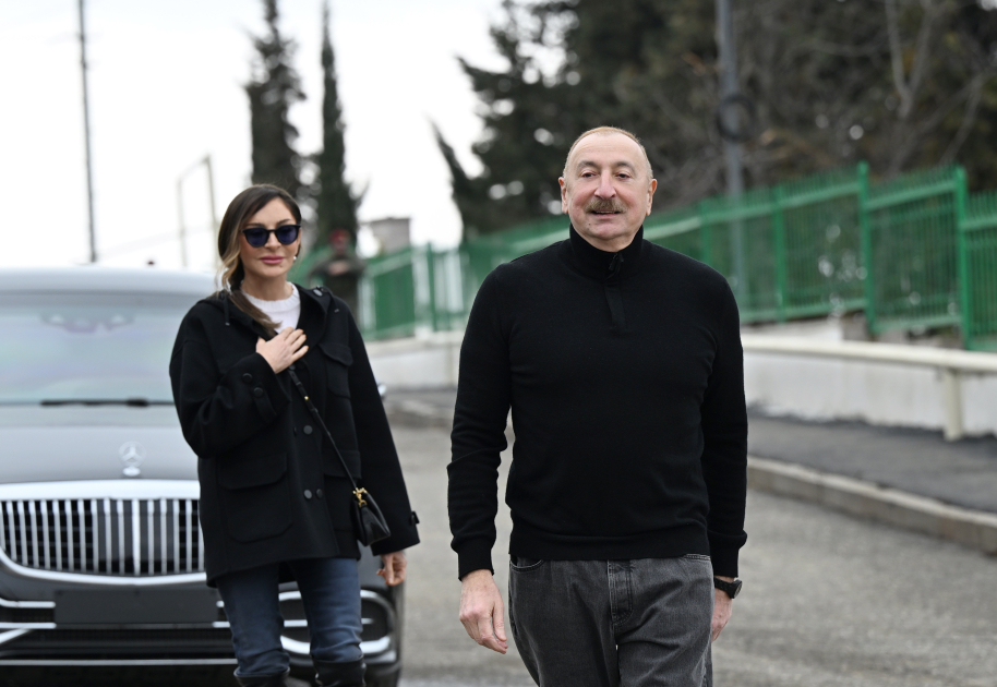 President Ilham Aliyev, First Lady Mehriban Aliyeva inspect restoration of individual houses and infrastructure in Khanoba village of Khojavend (PHOTO/VIDEO)