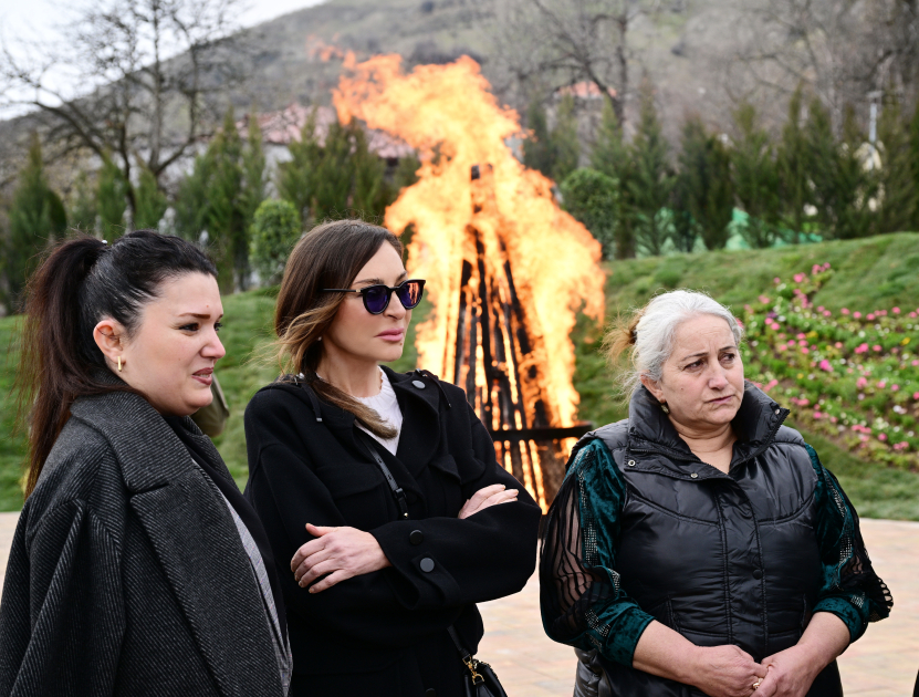 President Ilham Aliyev, First Lady Mehriban Aliyeva inspect restoration of individual houses and infrastructure in Khanoba village of Khojavend (PHOTO/VIDEO)
