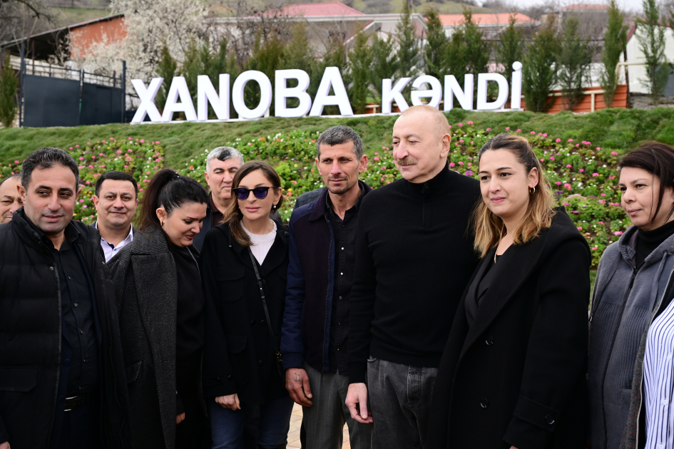 President Ilham Aliyev, First Lady Mehriban Aliyeva inspect restoration of individual houses and infrastructure in Khanoba village of Khojavend (PHOTO/VIDEO)