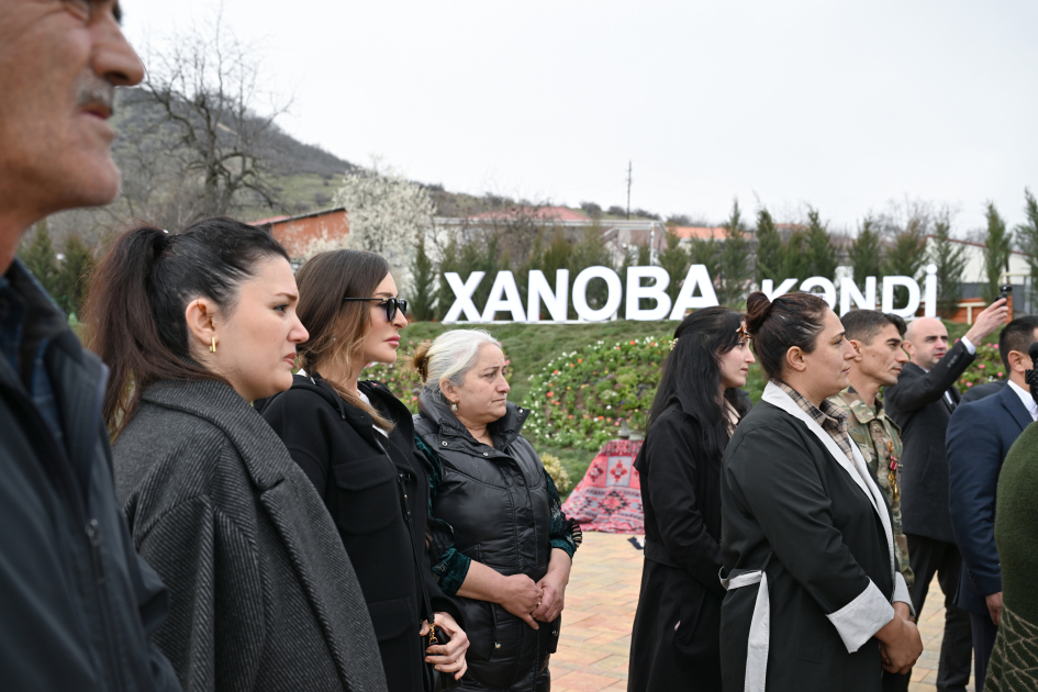 President Ilham Aliyev, First Lady Mehriban Aliyeva inspect restoration of individual houses and infrastructure in Khanoba village of Khojavend (PHOTO/VIDEO)