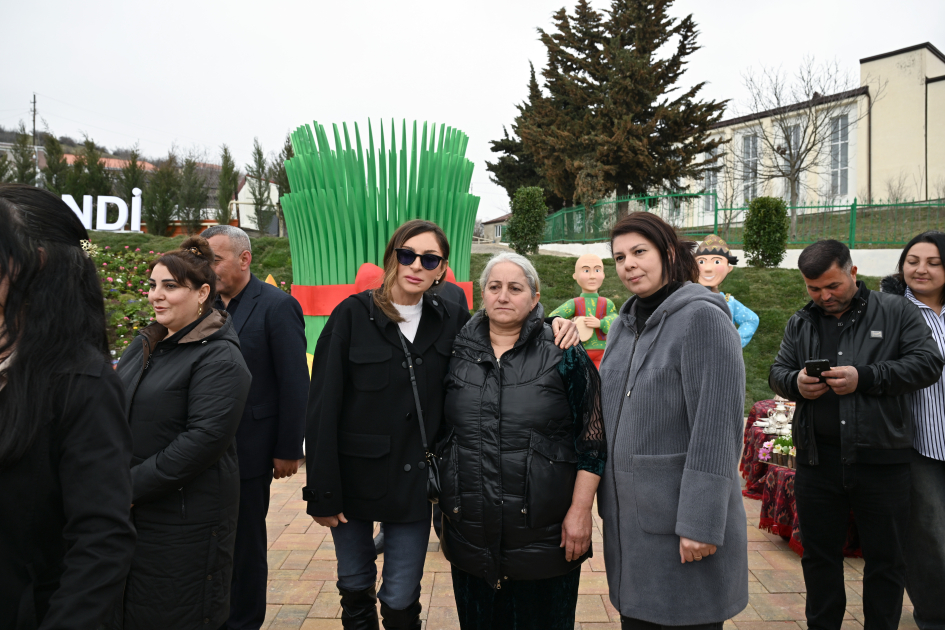 President Ilham Aliyev, First Lady Mehriban Aliyeva inspect restoration of individual houses and infrastructure in Khanoba village of Khojavend (PHOTO/VIDEO)