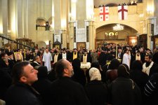 Azerbaijani parliament speaker attends funeral of Catholicos-Patriarch of All Georgia His Holiness Ilia II (PHOTO)