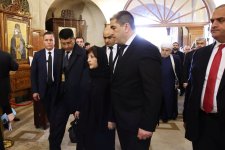 Azerbaijani parliament speaker attends funeral of Catholicos-Patriarch of All Georgia His Holiness Ilia II (PHOTO)