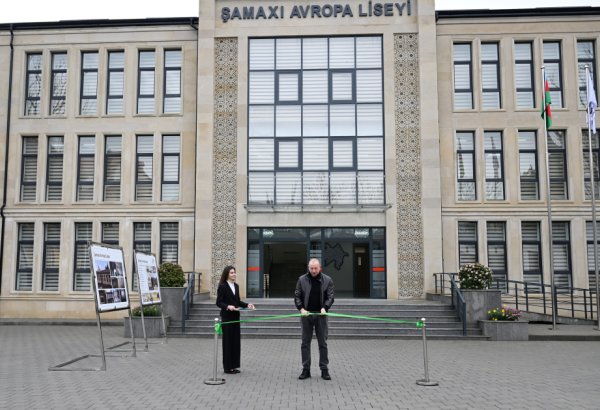 President Ilham Aliyev attends opening of new building of Shamakhi European Lyceum (PHOTO)