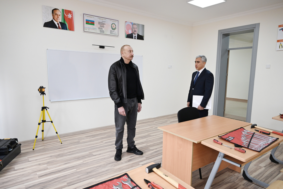 President Ilham Aliyev attends opening of new building of Shamakhi European Lyceum (PHOTO)
