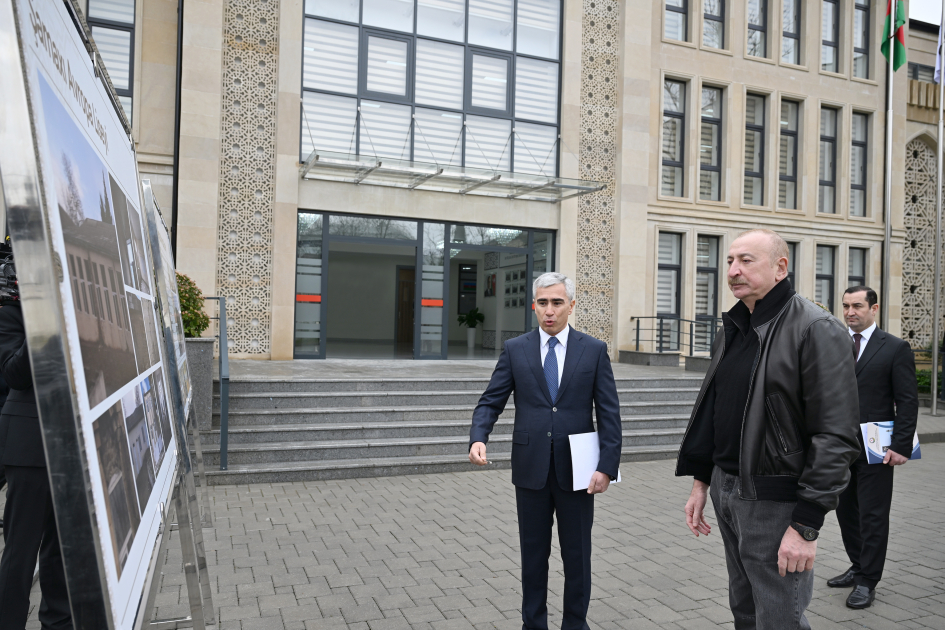 President Ilham Aliyev attends opening of new building of Shamakhi European Lyceum (PHOTO)