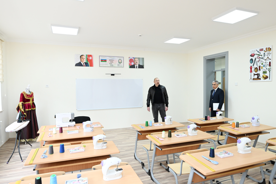 President Ilham Aliyev attends opening of new building of Shamakhi European Lyceum (PHOTO)