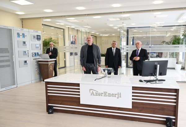 President Ilham Aliyev attends opening of "Absheron" Battery Energy Storage Center (PHOTO)