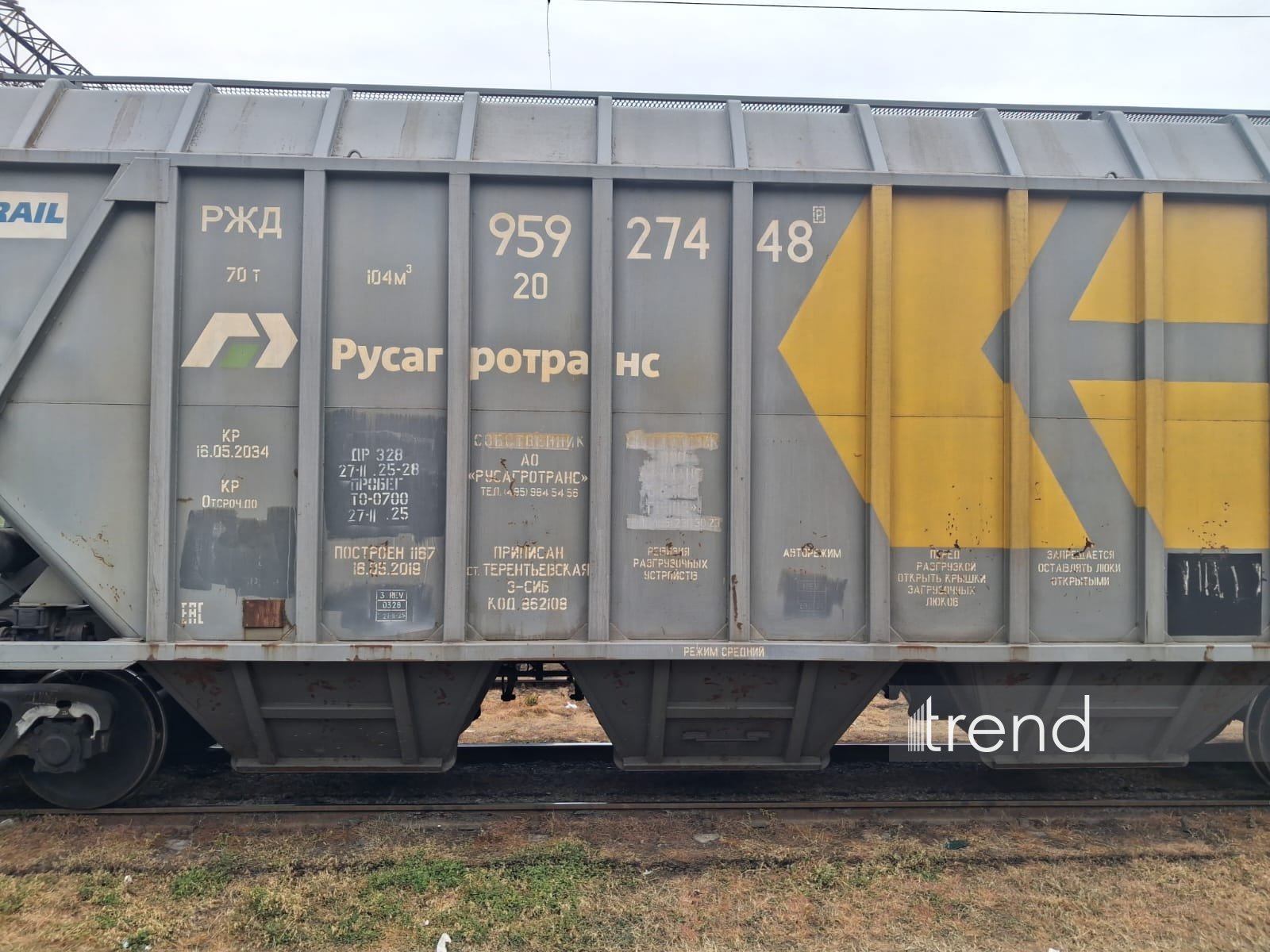 Azerbaijan transits new batch of Russian wheat to Armenia (PHOTO/VIDEO)