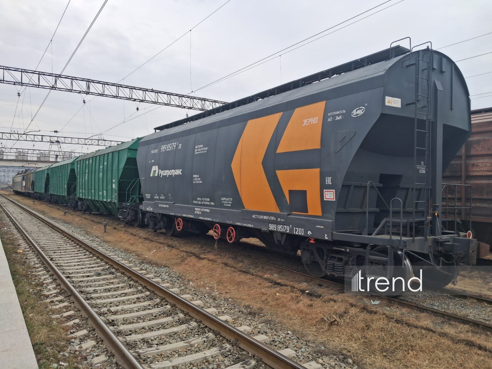 Azerbaijan transits new batch of Russian wheat to Armenia (PHOTO/VIDEO)