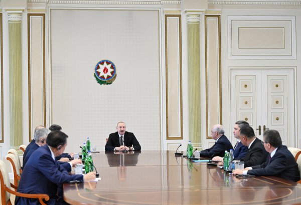 President Ilham Aliyev receives participants of meeting of heads of government of OTS member states (PHOTO/VIDEO)