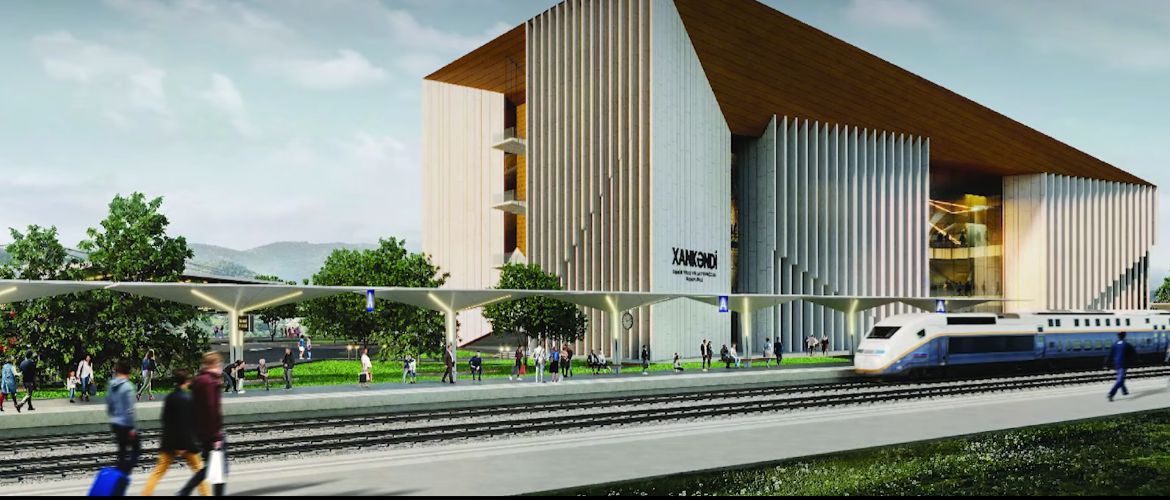 Azerbaijan's Khankendi Railway and Bus Terminal Complex breaks ground (PHOTO)