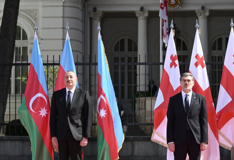 Official welcome ceremony for President Ilham Aliyev concludes in Tbilisi (PHOTO)