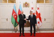 President Ilham Aliyev holds one-on-one meeting with President of Georgia Mikheil Kavelashvili (PHOTO)