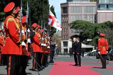 Official welcome ceremony for President Ilham Aliyev concludes in Tbilisi (PHOTO)
