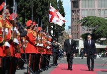 Official welcome ceremony for President Ilham Aliyev concludes in Tbilisi (PHOTO)