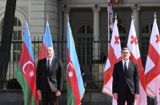 Official welcome ceremony for President Ilham Aliyev concludes in Tbilisi (PHOTO)