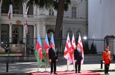 Official welcome ceremony for President Ilham Aliyev concludes in Tbilisi (PHOTO)