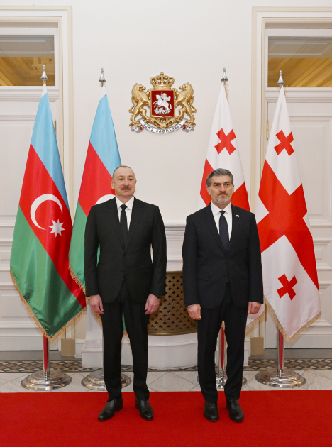 President Ilham Aliyev holds one-on-one meeting with President of Georgia Mikheil Kavelashvili (PHOTO)