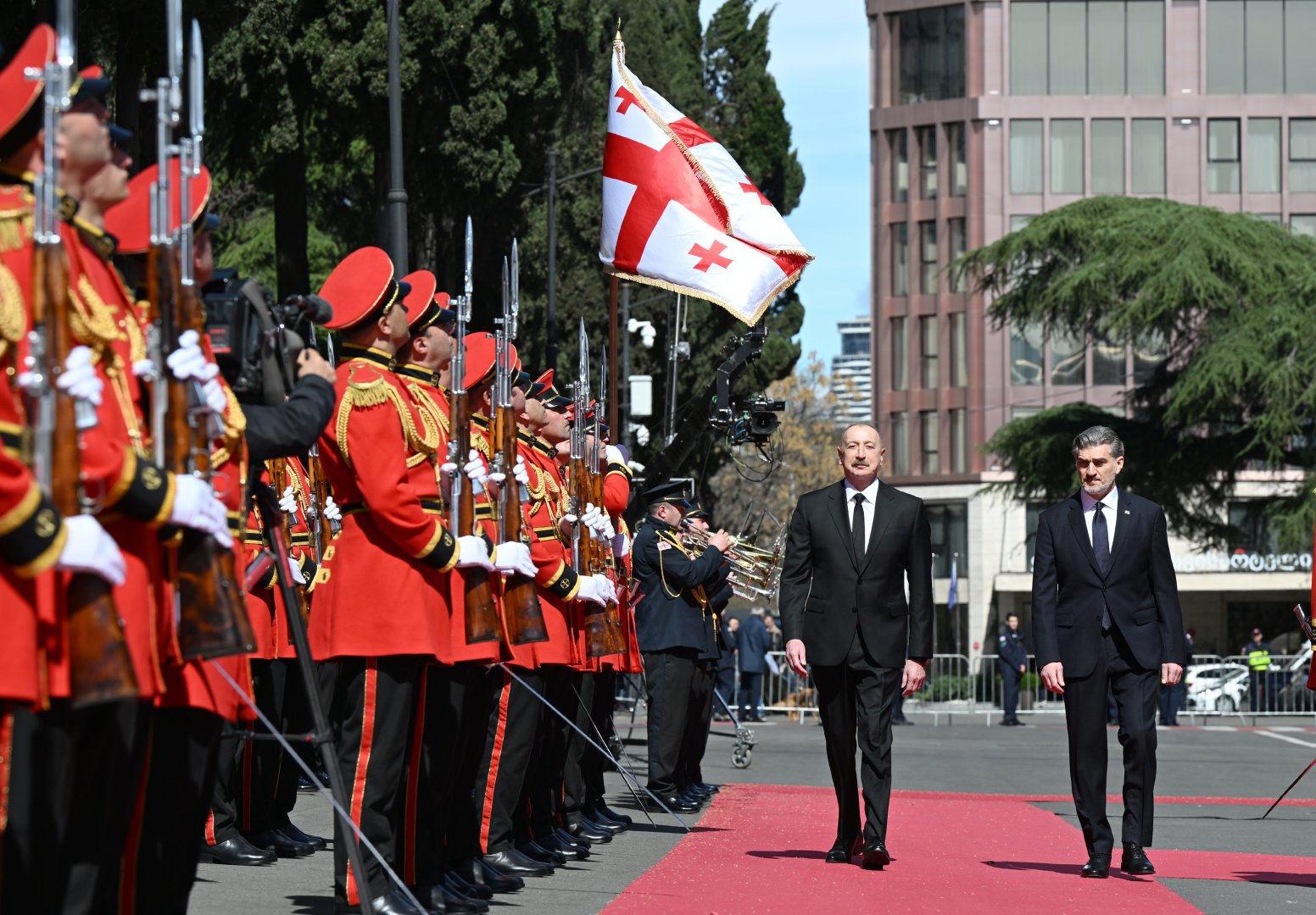 Official welcome ceremony for President Ilham Aliyev concludes in Tbilisi (PHOTO)