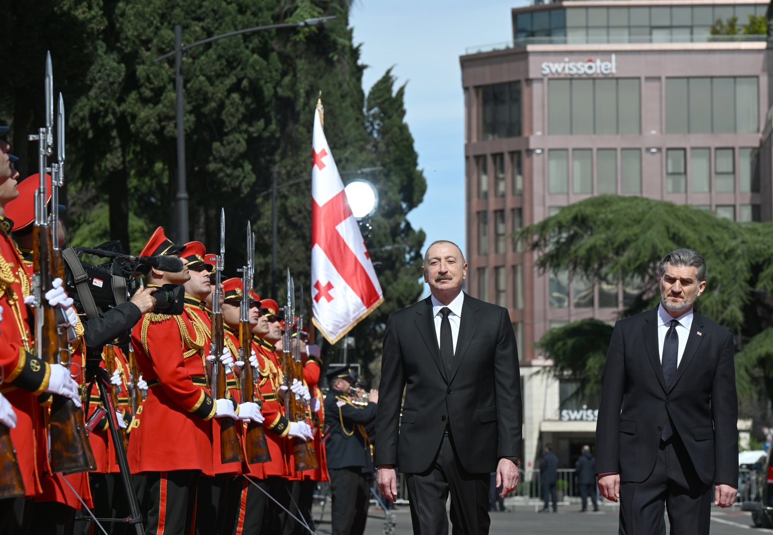 Official welcome ceremony for President Ilham Aliyev concludes in Tbilisi (PHOTO)