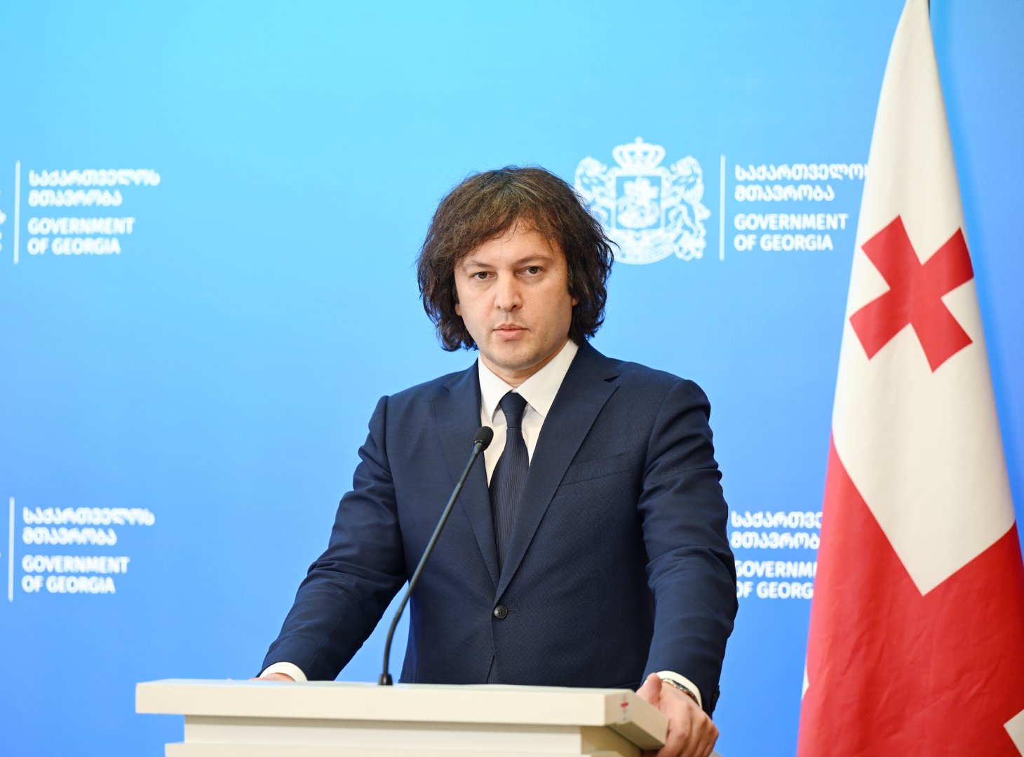 President Ilham Aliyev, Georgian Prime Minister make press statements (PHOTO)