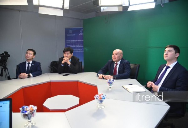 Kazakhstan’s Vice Minister of Culture and Information and Chairman of International Information Committee of Kazakh Foreign Ministry visit Trend News Agency office (PHOTO)
