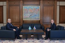 Azerbaijani and Kazakh foreign ministers discuss Middle Corridor (PHOTO)