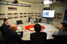 Kazakhstan’s Vice Minister of Culture and Information and Chairman of International Information Committee of Kazakh Foreign Ministry visit Trend News Agency office (PHOTO)