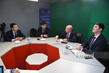 Kazakhstan’s Vice Minister of Culture and Information and Chairman of International Information Committee of Kazakh Foreign Ministry visit Trend News Agency office (PHOTO)