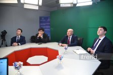 Kazakhstan’s Vice Minister of Culture and Information and Chairman of International Information Committee of Kazakh Foreign Ministry visit Trend News Agency office (PHOTO)